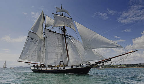 recouvrance, centuries old sail boat
